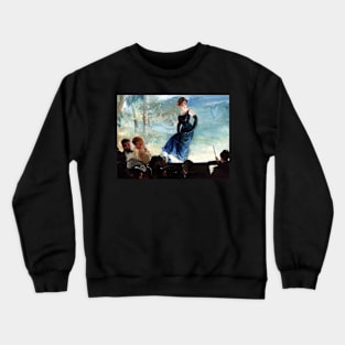 High Resolution Everett Shinn Painting Concert Stage 1903 Crewneck Sweatshirt